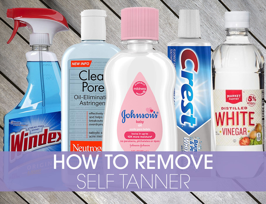 how to remove self tanner