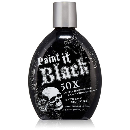 Image of the front of the Millennium Tanning Paint It Black 50X bottle