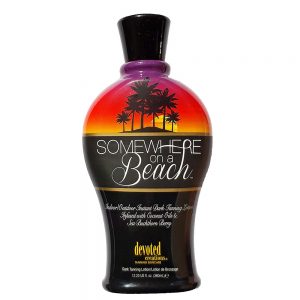 Somewhere on a beach tanning lotion bottle featured image