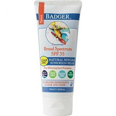 Badger Sport Zinc Oxide Sunscreen Cream SPF 35